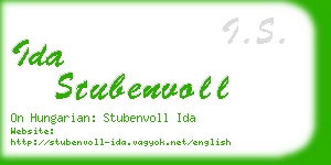 ida stubenvoll business card